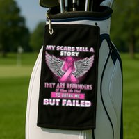 My Scars Tell A Story Breast Cancer Awareness Golf Towel
