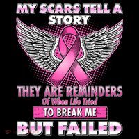 My Scars Tell A Story Breast Cancer Awareness Short Acrylic Beanie