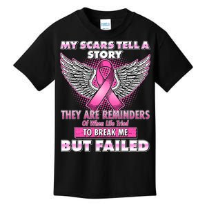 My Scars Tell A Story Breast Cancer Awareness Kids T-Shirt