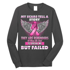 My Scars Tell A Story Breast Cancer Awareness Long Sleeve Shirt