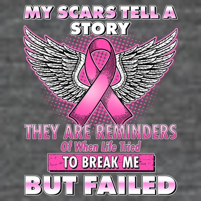 My Scars Tell A Story Breast Cancer Awareness Button