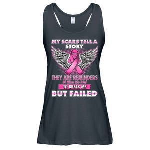 My Scars Tell A Story Breast Cancer Awareness Ladies Essential Flowy Tank