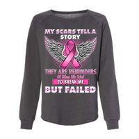 My Scars Tell A Story Breast Cancer Awareness Womens California Wash Sweatshirt