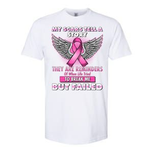 My Scars Tell A Story Breast Cancer Awareness Softstyle CVC T-Shirt