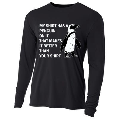 My Shirt Has A Penguin On It Cooling Performance Long Sleeve Crew