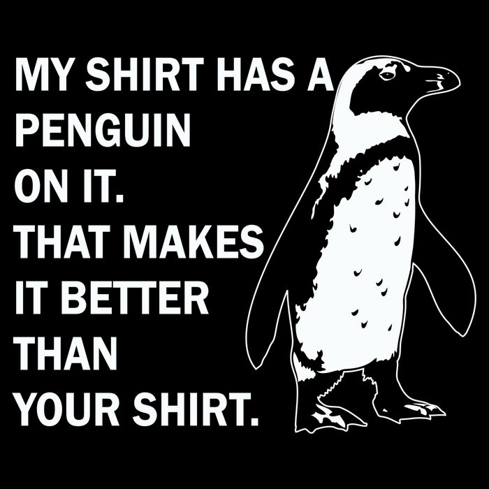 My Shirt Has A Penguin On It Baby Bodysuit