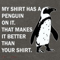 My Shirt Has A Penguin On It Cotton Canvas Backpack