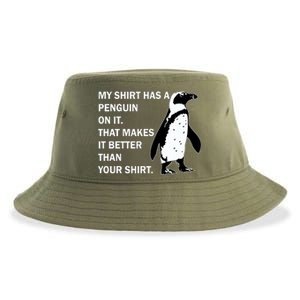 My Shirt Has A Penguin On It Sustainable Bucket Hat