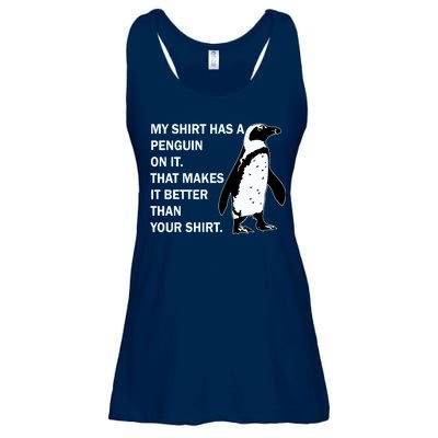 My Shirt Has A Penguin On It Ladies Essential Flowy Tank