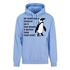 My Shirt Has A Penguin On It Unisex Surf Hoodie