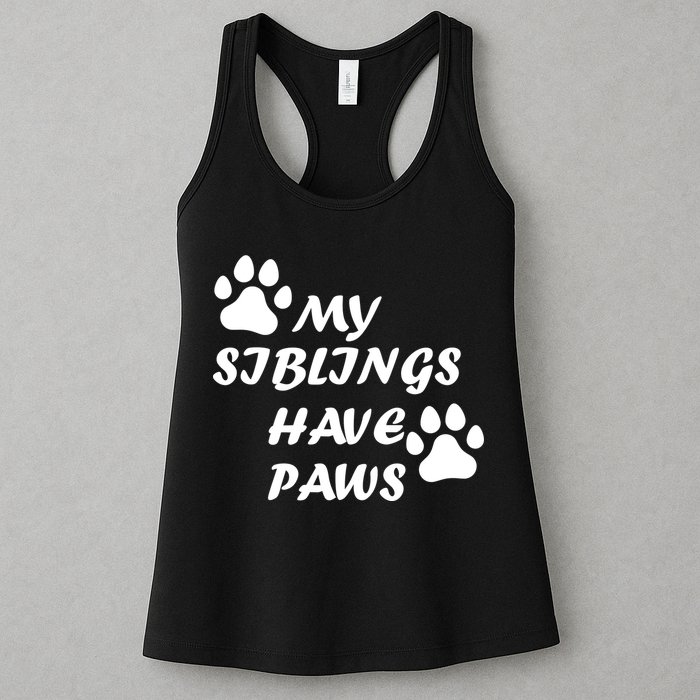 My Siblings Have Paws Womens Tank Top