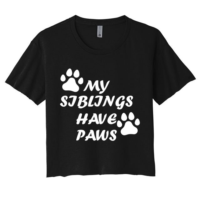 My Siblings Have Paws Crop Top