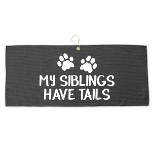 My Siblings Have Tails Large Microfiber Waffle Golf Towel