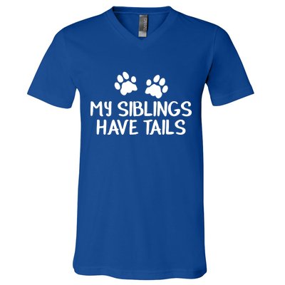 My Siblings Have Tails V-Neck T-Shirt