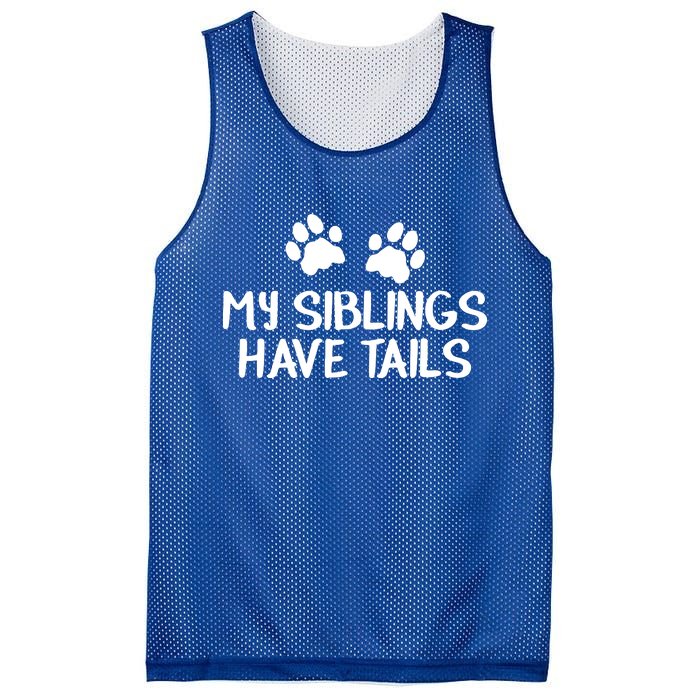 My Siblings Have Tails Mesh Reversible Basketball Jersey Tank