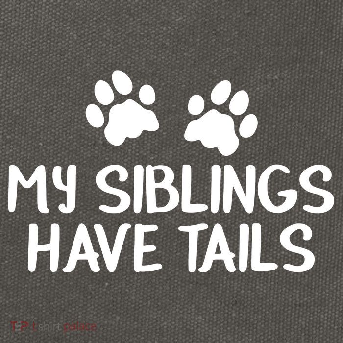 My Siblings Have Tails Cotton Canvas Backpack