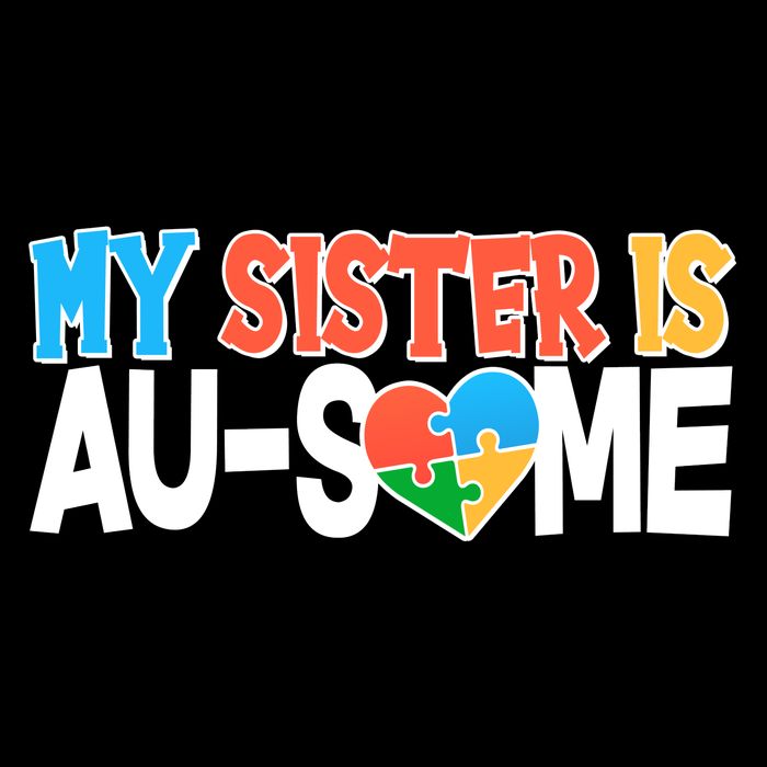 My Sister Is AU-SOME Autism Awareness Cooling Performance Crew T-Shirt