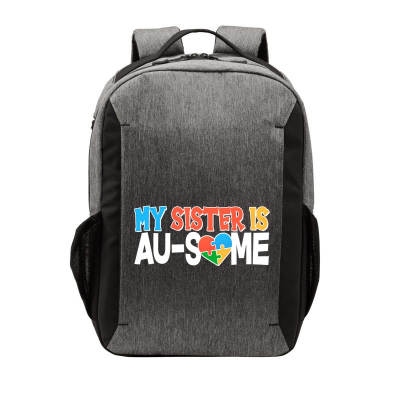 My Sister Is AU-SOME Autism Awareness Vector Backpack