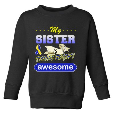 My Sister Is Down Right Awesome Toddler Sweatshirt