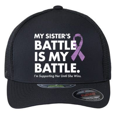 My Sisters Battle Is My Battle Lupus Flexfit Unipanel Trucker Cap