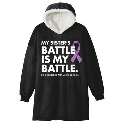 My Sisters Battle Is My Battle Lupus Hooded Wearable Blanket