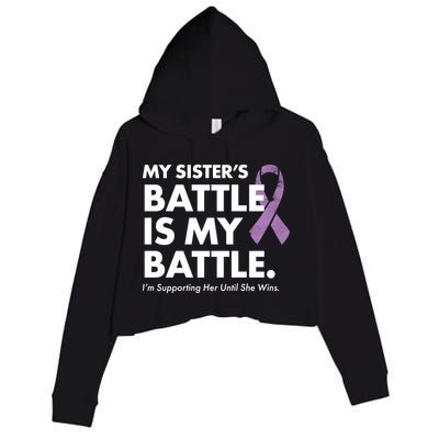 My Sisters Battle Is My Battle Lupus Crop Fleece Hoodie