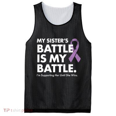 My Sisters Battle Is My Battle Lupus Mesh Reversible Basketball Jersey Tank