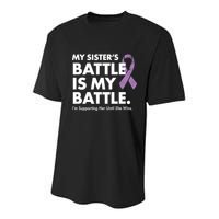 My Sisters Battle Is My Battle Lupus Youth Performance Sprint T-Shirt