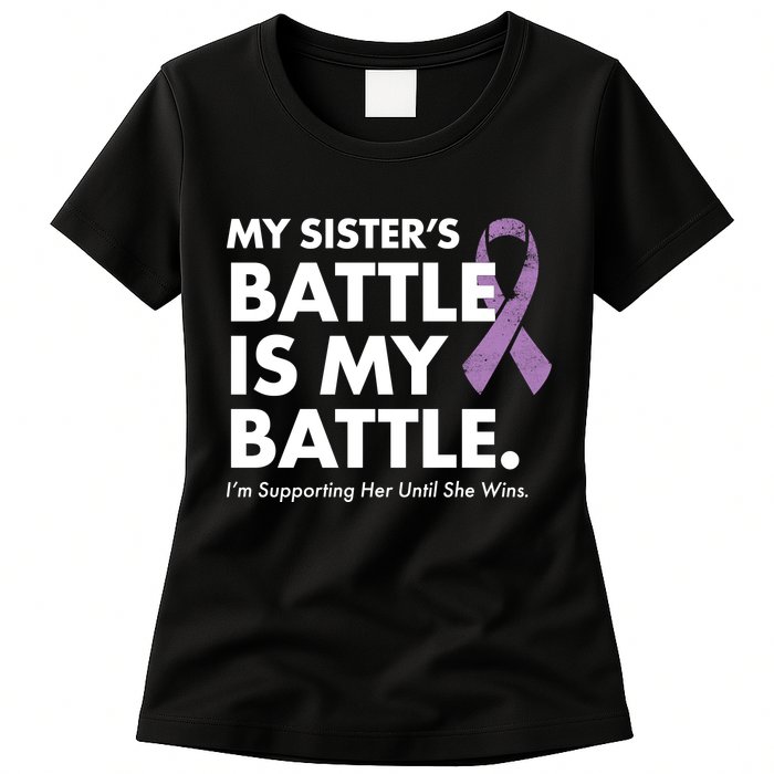 My Sisters Battle Is My Battle Lupus Womens T-Shirt