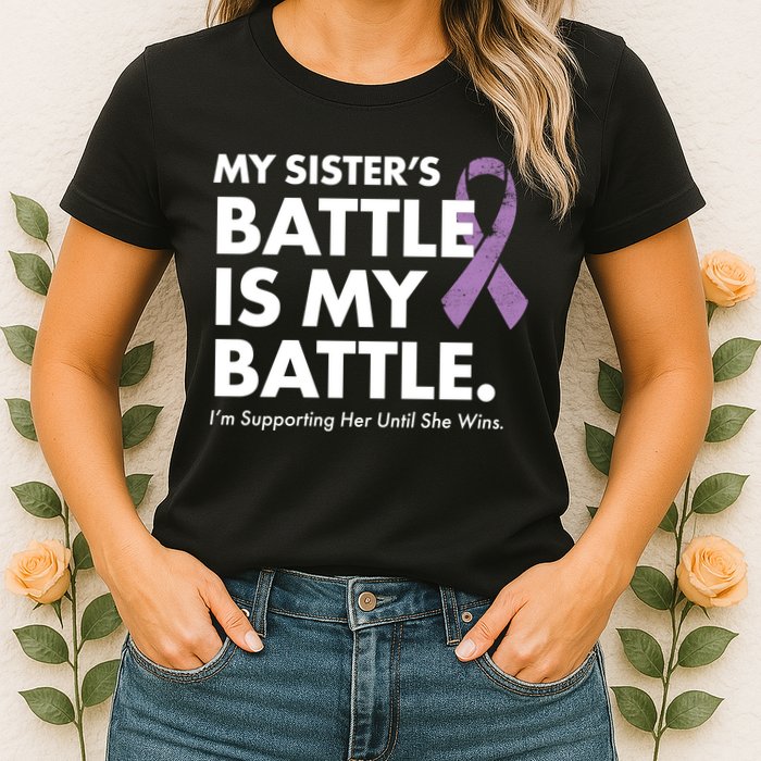 My Sisters Battle Is My Battle Lupus Womens T-Shirt