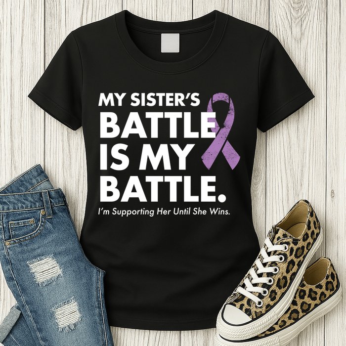 My Sisters Battle Is My Battle Lupus Womens T-Shirt