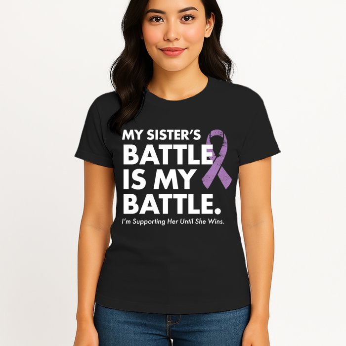 My Sisters Battle Is My Battle Lupus Womens T-Shirt