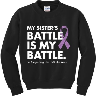 My Sisters Battle Is My Battle Lupus Kids Sweatshirt