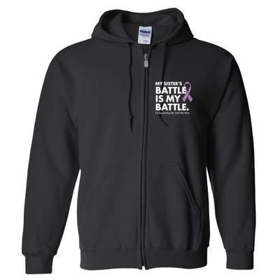 My Sisters Battle Is My Battle Lupus Full Zip Hoodie