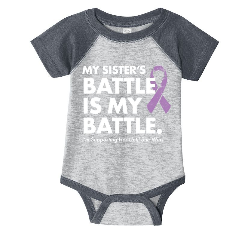 My Sisters Battle Is My Battle Lupus Infant Baby Jersey Bodysuit