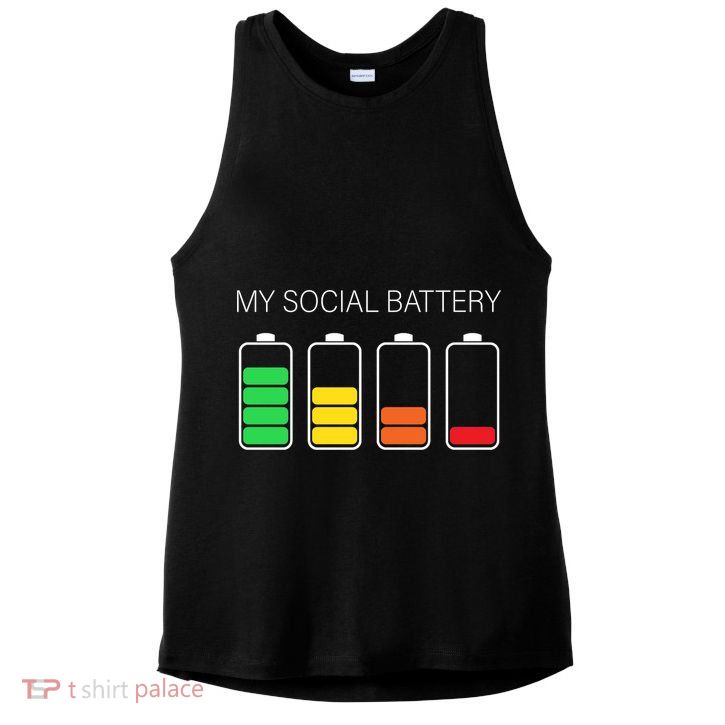 My Social Battery Ladies PosiCharge Tri-Blend Wicking Tank