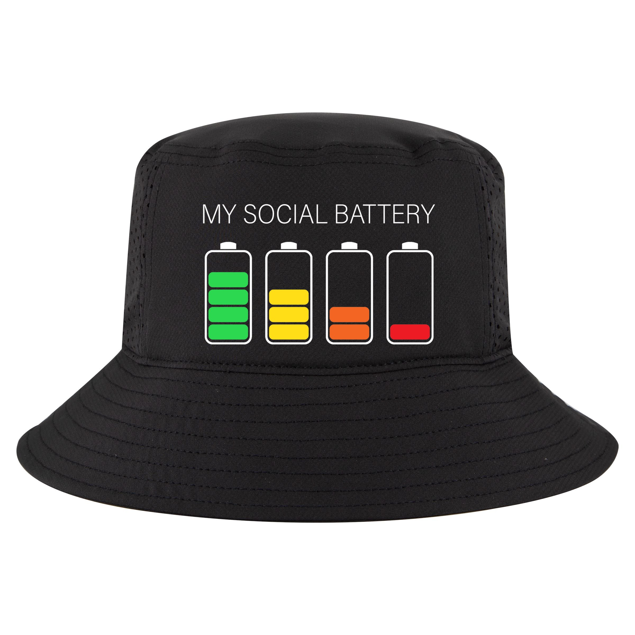 My Social Battery Cool Comfort Performance Bucket Hat