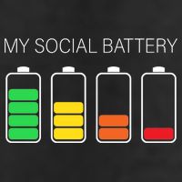 My Social Battery 7 Panel Mesh Trucker Snapback Hat