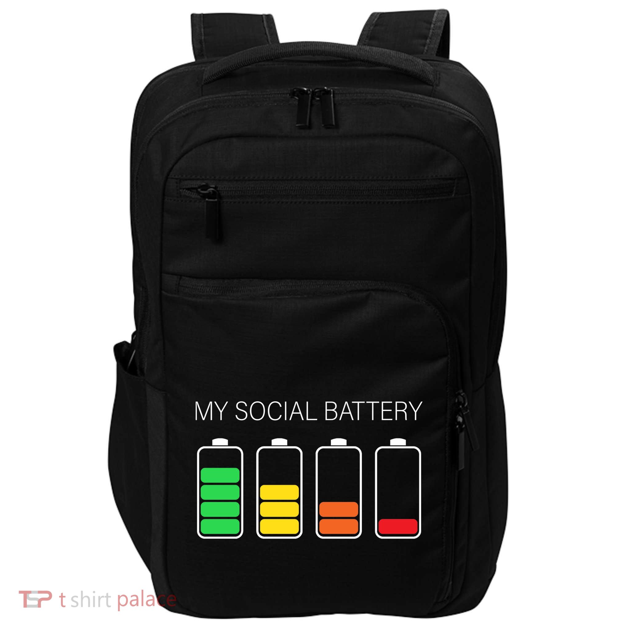 My Social Battery Impact Tech Backpack