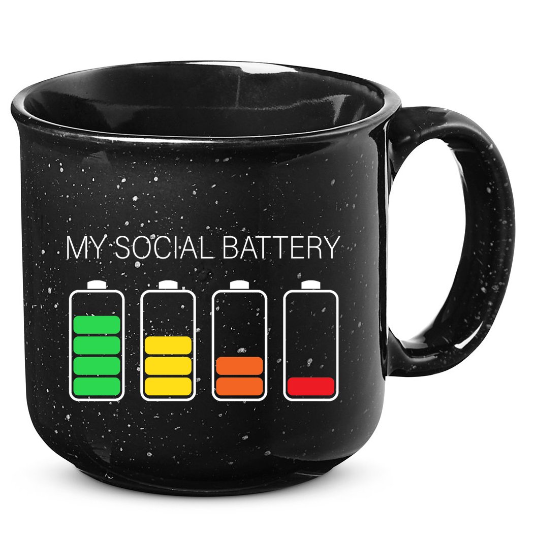 My Social Battery 15oz Campfire Ceramic Mug