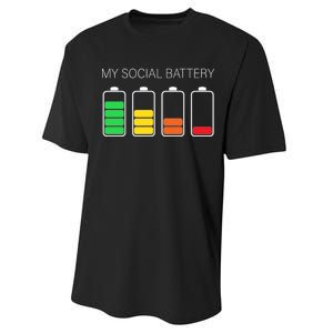 My Social Battery Performance Sprint T-Shirt