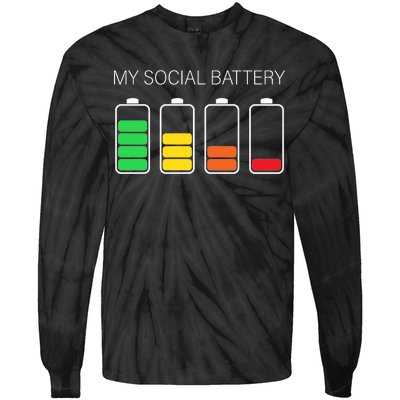 My Social Battery Tie-Dye Long Sleeve Shirt