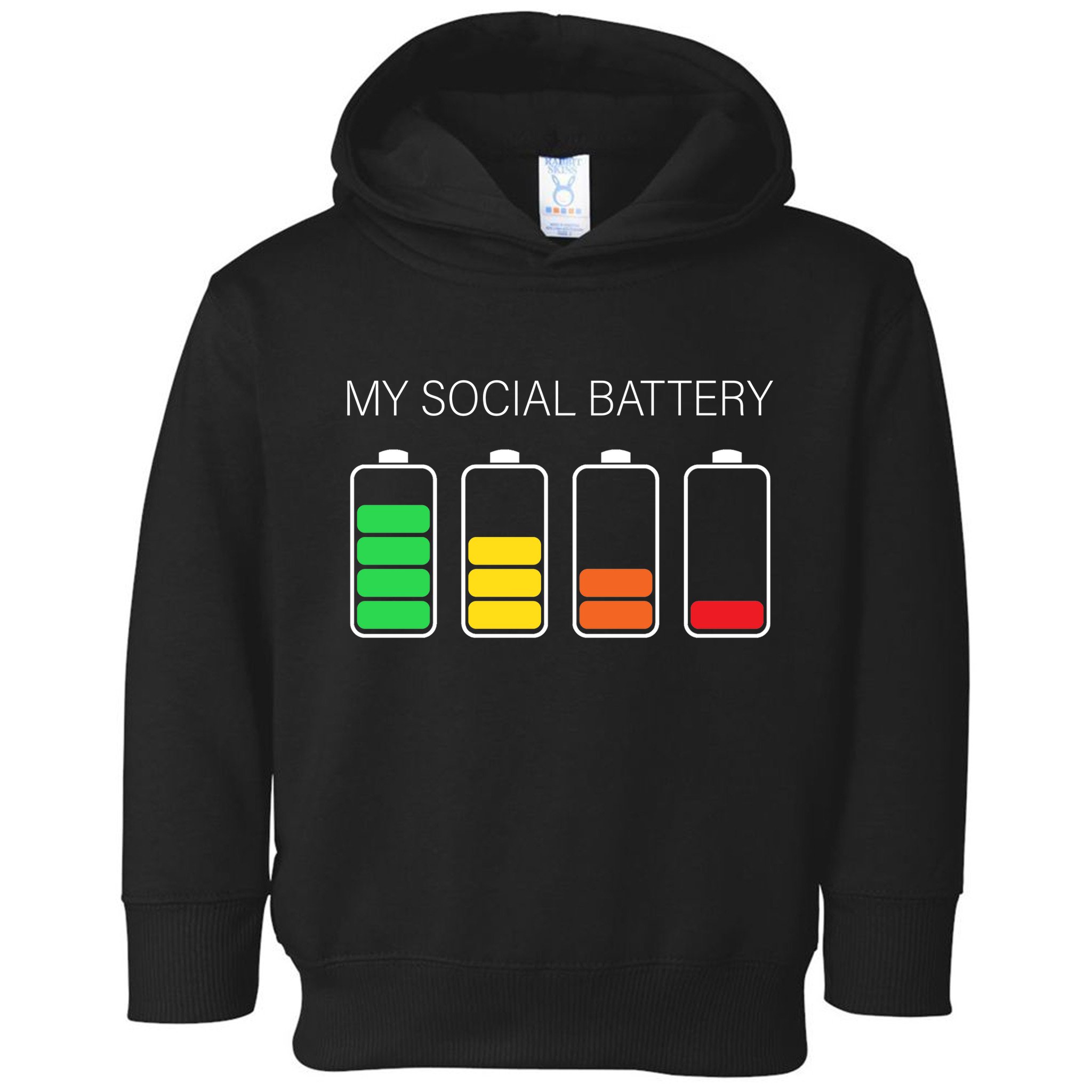 My Social Battery Toddler Hoodie
