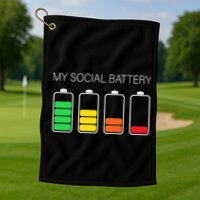My Social Battery Golf Towel