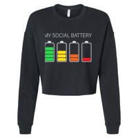 My Social Battery Cropped Pullover Crew
