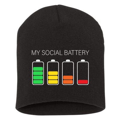 My Social Battery Short Acrylic Beanie