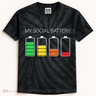 My Social Battery Kids Tie-Dye T-Shirt