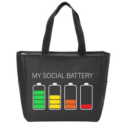 My Social Battery Zip Tote Bag