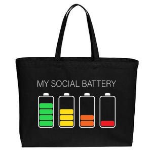 My Social Battery Cotton Canvas Jumbo Tote