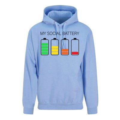 My Social Battery Unisex Surf Hoodie